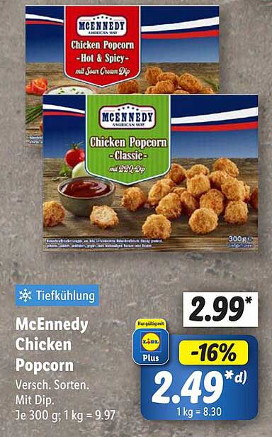 McEnnedy Chicken Popcorn - Verschiedene Sorten
