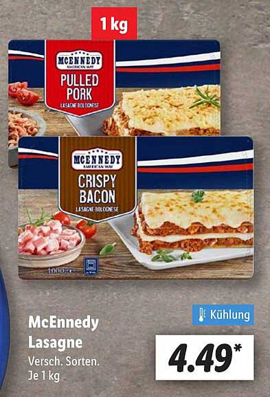 McEnnedy Lasagne 1 kg - Verschiedene Sorten