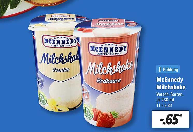 McEnnedy Milchshake, verschiedene Sorten 230 ml