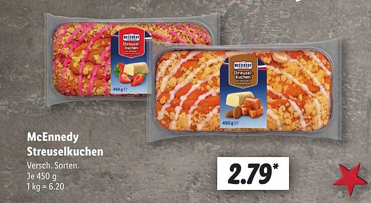 McEnnedy Streuselkuchen - Verschiedene Sorten, je 450 g
