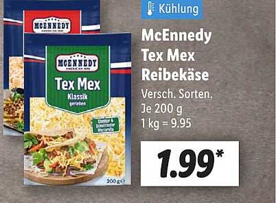 McEnnedy Tex Mex Reibekäse – Verschiedene Sorten, 200 g