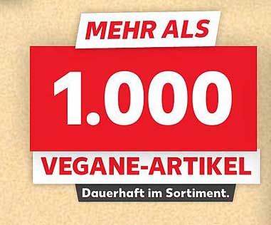Mehr als 1.000 vegane Artikel - Dauerhaft im Sortiment