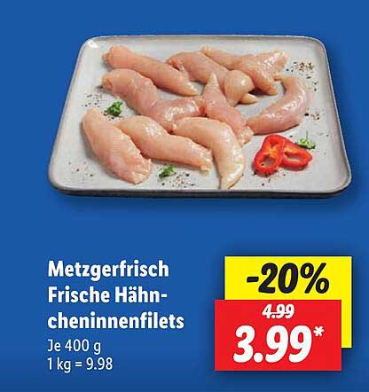 Metzgerfrisch Frische Hähncheninnenfilets