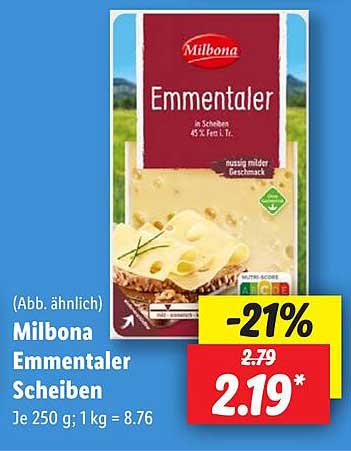 Milbona Emmentaler Scheiben