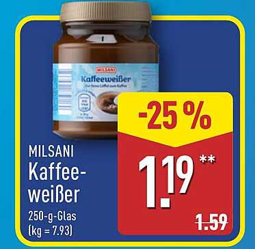 MILSANi Kaffeeweißer 250 g Glas