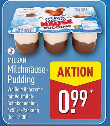 Milsani Milchmäuse-Pudding 6x50 g-Packung