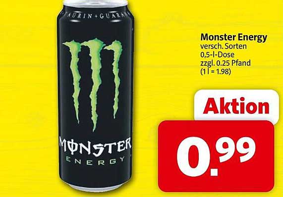 Monster Energy - Verschiedene Sorten in der 0,5 l-Dose
