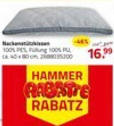 Nackenstützkissen 100% PES, Füllung 100% PU