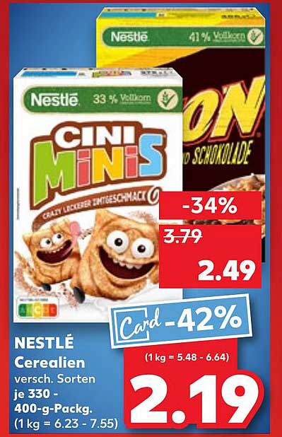 NESTLÉ CINI MINIS CEREALIEN - VERSCH. SORTEN