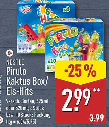 NESTLE Pirulo Kaktus Box / Eis-Hits - Rabatt von 25%