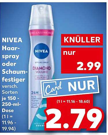 NIVEA Haarspray oder Schaumfestiger 150-250 ml