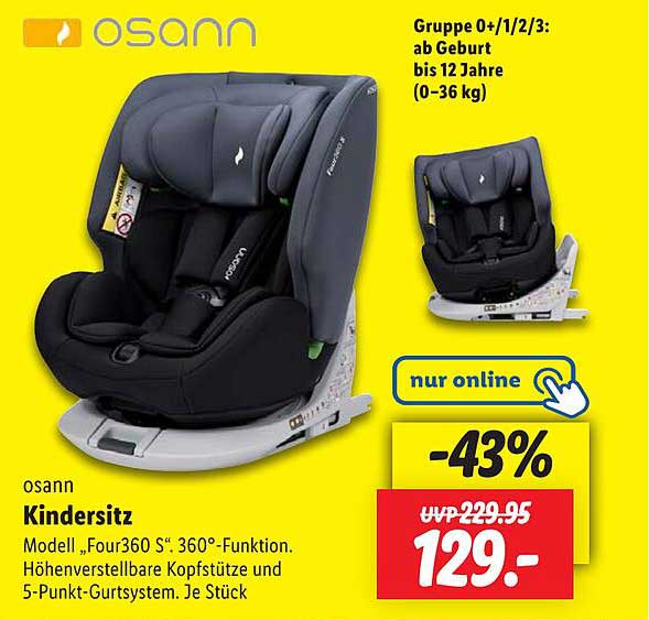 osann Kindersitz Modell „Four360 S“ – 360°-Funktion