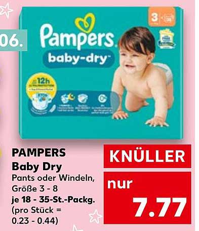 PAMPERS Baby Dry Pants oder Windeln, Größe 3 - 8, 18 - 35 Stück