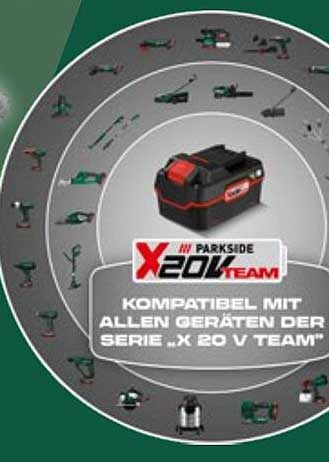 PARKSIDE® Akku 20V für alle Geräte der Serie "X 20 V Team"