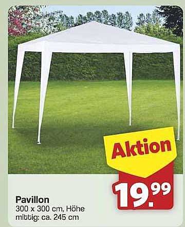 Pavillon 300 x 300 cm, Höhe mittig: ca. 245 cm
