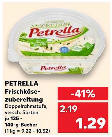 PETRELLA Frischkäsezubereitung Doppelrahmstufe, verschiedene Sorten je 125 - 140-g-Becher