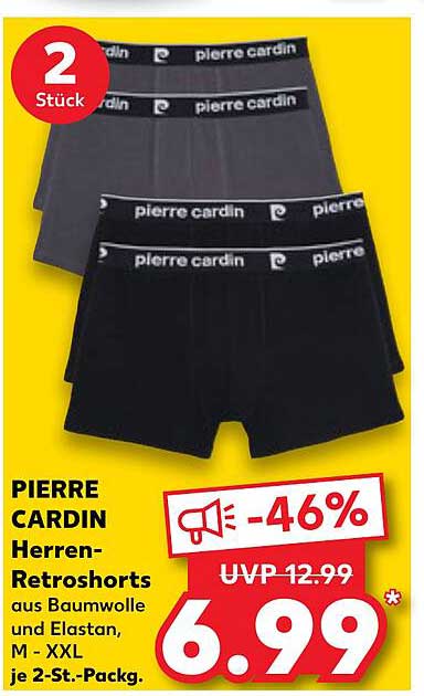 PIERRE CARDIN Herren-Retroshorts 2 Stück
