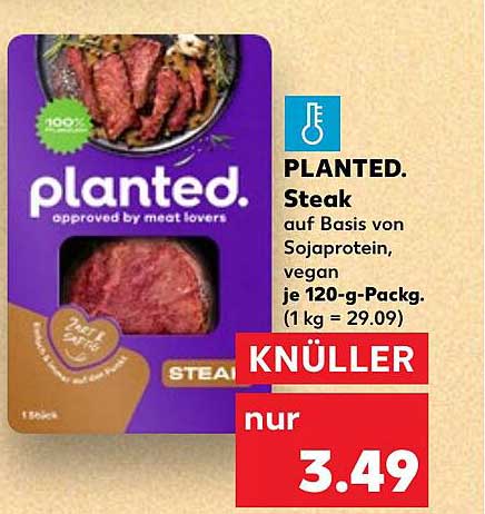PLANTED. Steak auf Basis von Soja-Protein, vegan