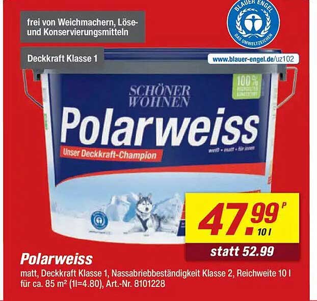 Polarweiss - Unser Deckkraft-Champion