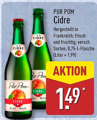 PUR POM Cidre - Frisch, Fruchtig, Einfach Lecker!