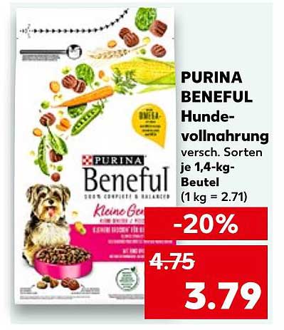 PURINA BENEFUL Hundenahrung - 20% Rabatt auf die 1,4-kg-Beutel