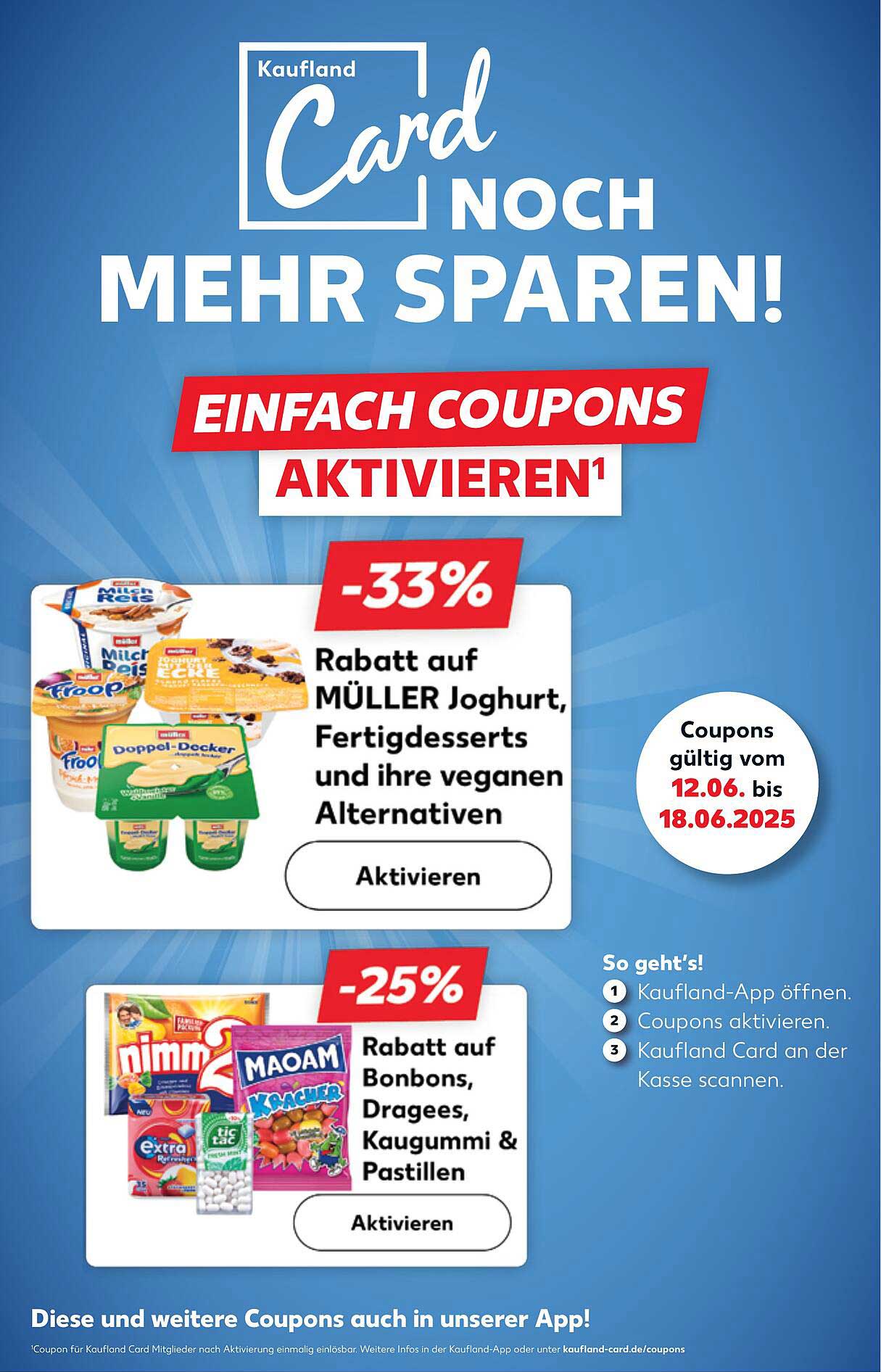 Rabatt auf MÜLLER Joghurt, Fertigdesserts und vegane Alternativen