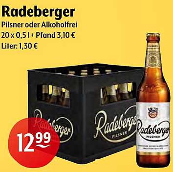 Radeberger Pilsner oder Alkoholfrei 20 x 0,5 l