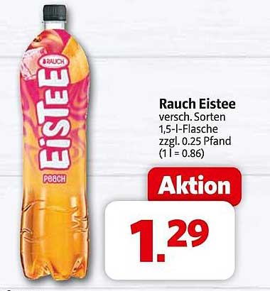 Rauch Eistee 1,5-l-Flasche, verschiedene Sorten