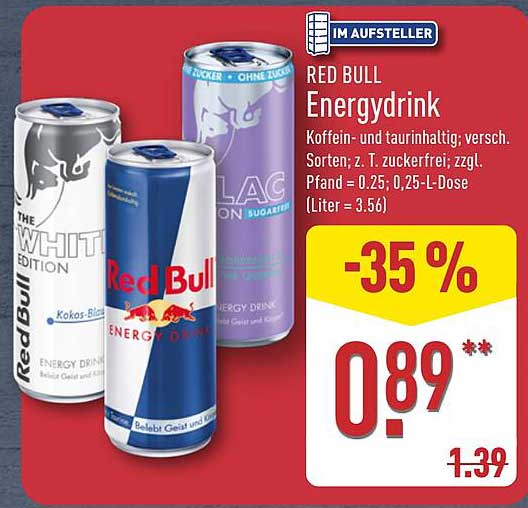 RED BULL Energydrink - verschiedene Sorten