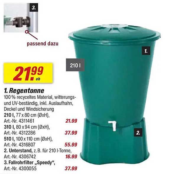 Regentonne 210 l – Ab 21,99 €