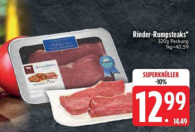 Rinder-Rumpsteaks - 320g Packung