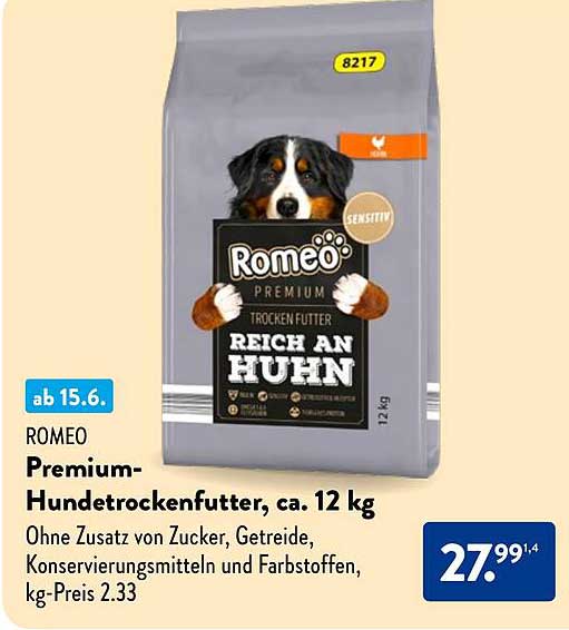 ROMEO Premium-Hundetrockenfutter, ca. 12 kg