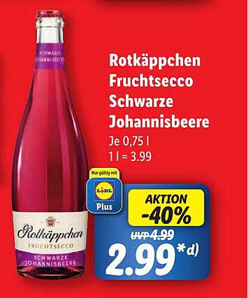 Rotkäppchen Fruchtsecco Schwarze Johannisbeere 0,75 l