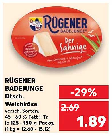 RÜGENER BADEJUNGE Dtsch. Weichkäse – Der Sahnie