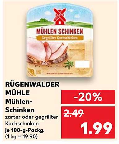 Rügenwalder Mühle Mühlenschinken - 20% Rabatt!