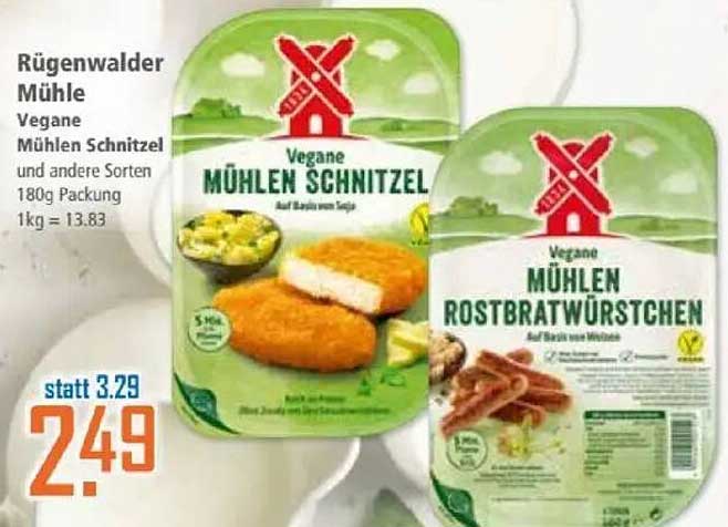 Rügenwalder Mühle Vegane Mühschnitzel 180g Packung