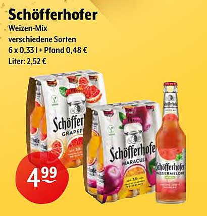 Schöfferhofer Weizen-Mix - verschiedene Sorten 6 x 0,33 l + Pfand 0,48 €