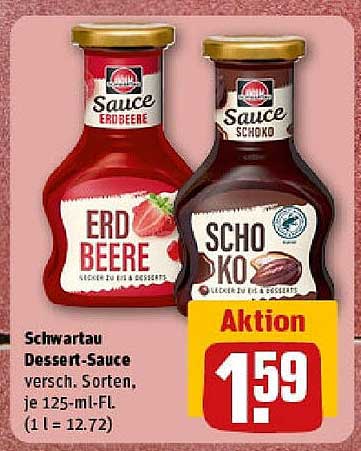 Schwartau Dessert-Sauce Erdbeere und Schoko, 125 ml