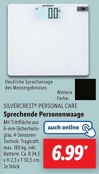 SILVERCREST® PERSONAL CARE Sprechende Personenwaage