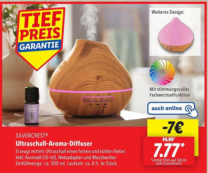 SILVERCREST® Ultraschall-Aroma-Diffuser