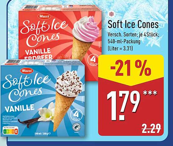 Soft Ice Cones - Verschiedene Sorten, je 4 Stück; 540-ml-Packung