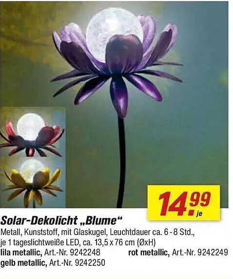Solar-Dekolicht „Blume“