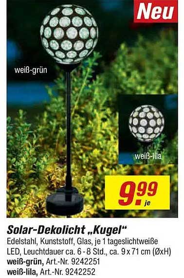 Solar-Dekolicht „Kugel“