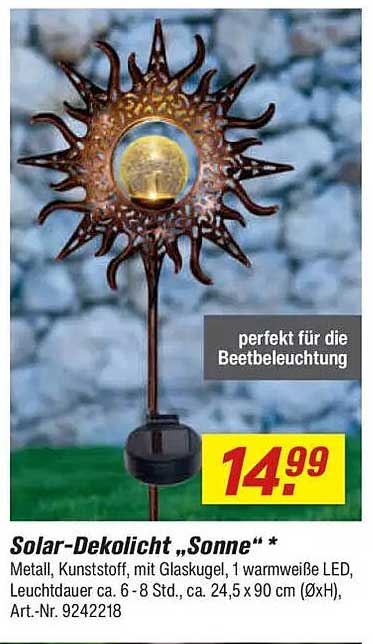 Solar-Dekolicht „Sonne“