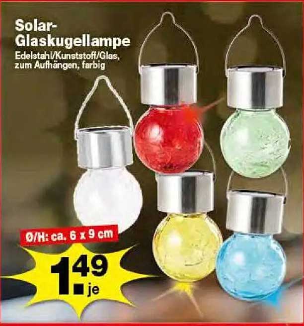 Solar-Glaskugellampe