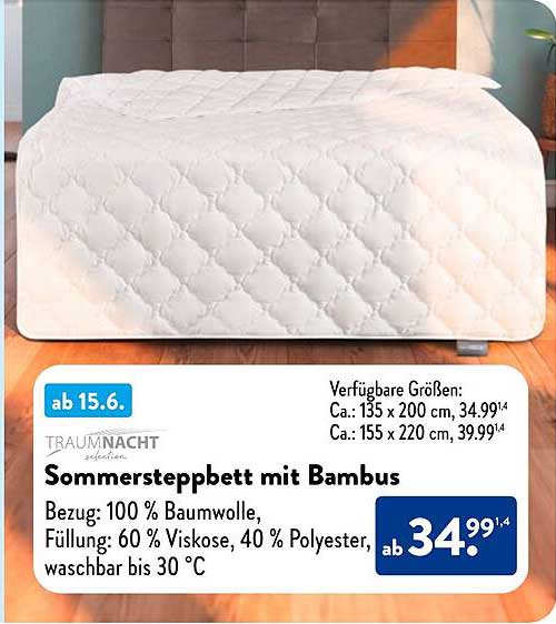 Sommersteppbett mit Bambus