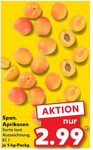Spanische Aprikosen - Aktion nur 2,99 €