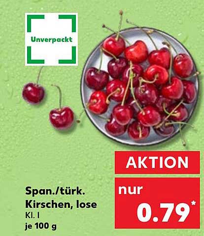 Spanische und türkische Kirschen, lose, Kl. I