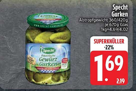 Specht Gewürz Gurken 360g