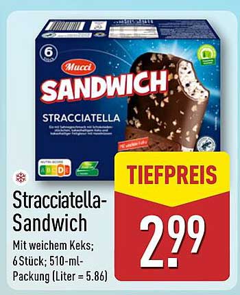 Stracciatella-Sandwich